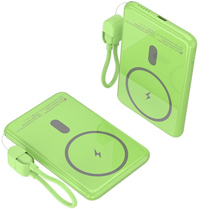 Leotec Power Bank Inalámbrico 5000mAh 20W Verde Leotec Power Bank Inalámbrico 5000mAh 20W Verde